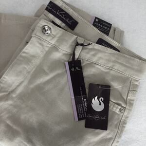 Gloria Vanderbilt Womens Amanda Slimming Jeans Size 12 Natural Sand